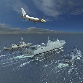 3D HMAS Australian Navy Scene